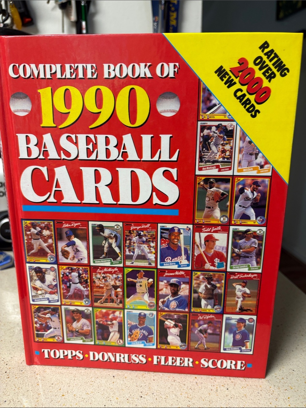 Vintage Complete Book of 1990 Baseball Cards - Red & Yellow